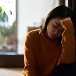 Anxious and depressed woman